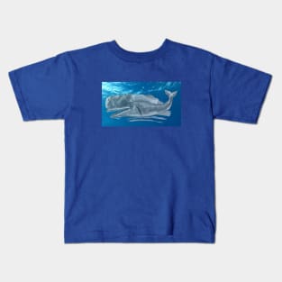 Cachalot by the Ocean Surface Kids T-Shirt